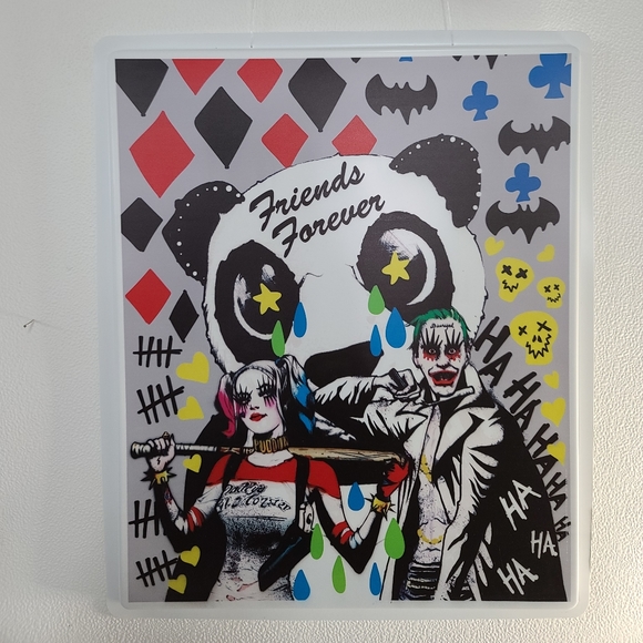 Harley Quinn & Joker Friends Forever Plastic Raised Poster Sign - Picture 1 of 5